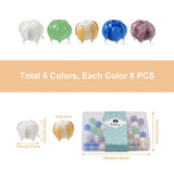40pcs Lampwork Flower Beads 12x10mm DIY Earring Necklace Pendants Jewelry Mixed