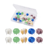 40pcs Lampwork Flower Beads 12x10mm DIY Earring Necklace Pendants Jewelry Mixed
