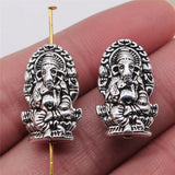 40pcs Indian God Of Wealth Ganesha Charms 14x22mm Antique Silver Elephant Beads