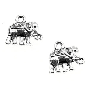 40pcs Elephant Charms Antique Silver Pendant Charms Jewelry Making DIY