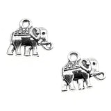 40pcs Elephant Charms Antique Silver Pendant Charms Jewelry Making DIY