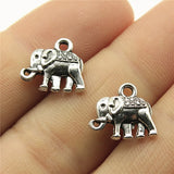 40pcs Elephant Charms Antique Silver Pendant Charms Jewelry Making DIY