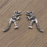 40pcs Dinosaur Skeleton Charms Antique Silver DIY Jewelry Findings 26x16mm