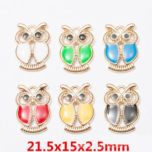 40pcs Colorful Enamel Owl Pendant Earring Bracelet Necklace Pendants
