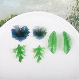 40pcs Resin Leaf Maple Charms Earring Necklace Pendant Accessory