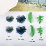 40pcs Resin Leaf Maple Charms Earring Necklace Pendant Accessory