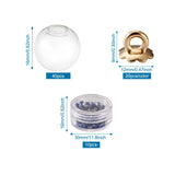 DIY Pendant Making Kit with Glass Globe Beads and Stone Beads