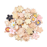 40pcs Daisy Flowers Metal Drop Oil Charms Enamel Pendant DIY Accessories