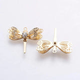 40pcs Brass Butterfly Dragonfly Pendants for Jewelry Making 13x20x5mm 18x22x4mm