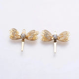 40pcs Brass Butterfly Dragonfly Pendants for Jewelry Making 13x20x5mm 18x22x4mm