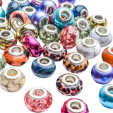 40pcs European Style Spacer Beads Resin Charm Beads Mixed Colors