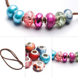 40pcs European Style Spacer Beads Resin Charm Beads Mixed Colors