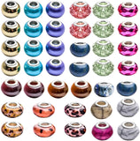 40pcs European Style Spacer Beads Resin Charm Beads Mixed Colors