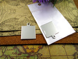 Customizable Stainless Steel Heart Circle Square Pendants (40pcs)