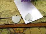Customizable Stainless Steel Heart Circle Square Pendants (40pcs)