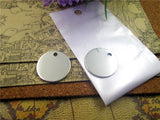 Customizable Stainless Steel Heart Circle Square Pendants (40pcs)