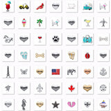 40pcs Mixed Floating Charms for Locket Jewelry Necklace Promotion