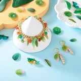 40pcs Ginkgo Leaf Green Acrylic Charms for DIY Jewelry Making