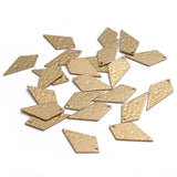 40pcs Hammered Brass Charms 11x20mm Geometry Pendant DIY Jewelry Findings