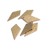 40pcs Hammered Brass Charms 11x20mm Geometry Pendant DIY Jewelry Findings