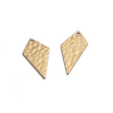 40pcs Hammered Brass Charms 11x20mm Geometry Pendant DIY Jewelry Findings