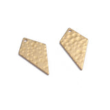 40pcs Hammered Brass Charms 11x20mm Geometry Pendant DIY Jewelry Findings