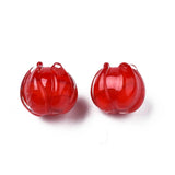 40pcs Lampwork Flower Beads for DIY Jewelry Making Crafts - Hole: 1.2mm
