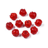 40pcs Lampwork Flower Beads for DIY Jewelry Making Crafts - Hole: 1.2mm