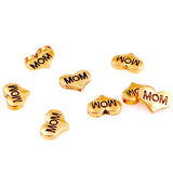 40pcs Heart MOM Floating Charms for Memory Glass Locket Pendant Necklace