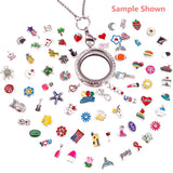 40pcs Heart MOM Floating Charms for Memory Glass Locket Pendant Necklace