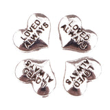40pcs Heart Always Letters Floating Charms for Glass Memory Locket DIY Jewelry