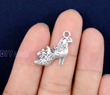 40pcs Antique Tibetan Silver High Heel Shoe Charms Pendant 20X19mm