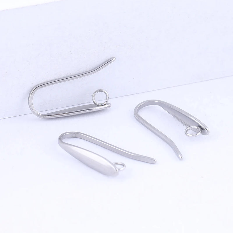 40Pcs Rose Gold Hypoallergenic Earring Hooks Stainless Steel Ear Wires DIY Jewel