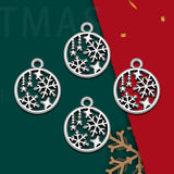 40pcs Snowflake Star Charms Christmas Pendant for DIY Jewelry Making