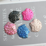 40pcs/Lot Glitter Enamel Alloy Sea Shell Charms Tone Plated Oil Drop DIY Jewelry