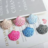 40pcs/Lot Glitter Enamel Alloy Sea Shell Charms Tone Plated Oil Drop DIY Jewelry