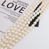 40pcs 8-9mm Natural Freshwater Pearl Beige DIY Jewelry Making JA0682