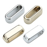 40pcs Silver Metal Big Hole Square Beads for 10*2.5mm Flat Leather Cord DIY
