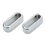 40pcs Silver Metal Big Hole Square Beads for 10*2.5mm Flat Leather Cord DIY