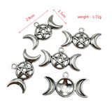 40pcs Metal Moon Star Pendant for DIY Bracelet Necklace Jewelry Making