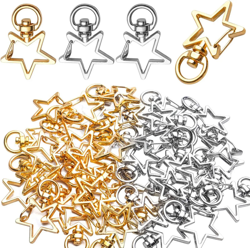 40pcs Metal Swivel Lobster Claw Clasp Snap Hook for Crafts Keyrings Bags