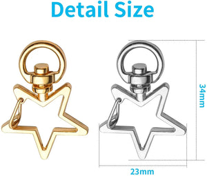 40pcs Metal Swivel Lobster Claw Clasp Snap Hook for Crafts Keyrings Bags