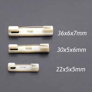 40pcs Milk Brooch Base Back Bar Pins Setting Supplies for Jewelry Finding