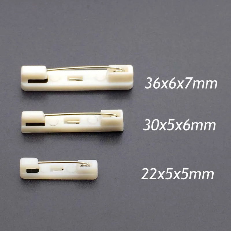 40pcs Milk Brooch Base Back Bar Pins Setting Supplies for Jewelry Finding