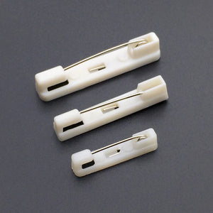 40pcs Milk Brooch Base Back Bar Pins Setting Supplies for Jewelry Finding