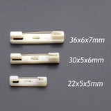 40pcs Milk Brooch Base Back Bar Pins Setting Supplies for Jewelry Finding