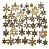 40pcs Christmas Snowflakes Charms for Jewelry Making