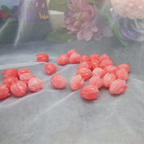 40pcs Natural Coral Powder Tulip Flower Loose Beads For Jewelry Making