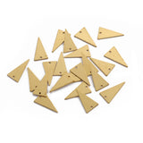 40pcs Raw Brass 11x20mm Triangle Charms Stamping Blank Charm For DIY Earrings