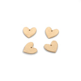 40pcs Raw Brass 13x14mm Heart Charm Pendant Blank Jewelry Mak
